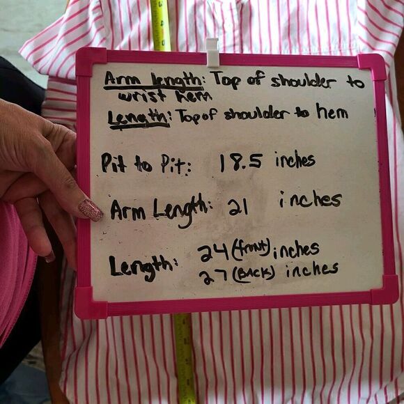 J Crew Popover Shirt Size 00 Pink Striped Button Front Preppy Office Career - Picture 5 of 8